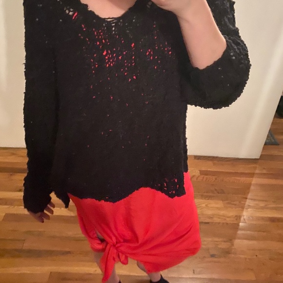 NWT Aerie neon coral midi length sleeveless slip dress with side slits size S - Picture 10 of 14